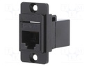 Coupler; DUALSLIM; Cat: 6; Layout: 8p8c; RJ45 socket,both sides