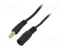 Cable; 2x0.52mm2; DC 5,5/2,1 plug,DC 5,5/2,1 socket; straight