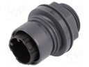 Connector: circular; socket; male; PIN: 2; w/o contacts; UL94V-0