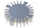 Heatsink; LED; Ø: 60mm; H: 15mm