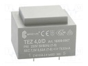 Transformer: encapsulated; 4VA; 230VAC; 7.5V; 533.3mA; IP00; 150g
