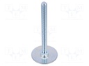 Foot of pin; Base dia: 60mm; M12; steel; Plunger length: 125mm