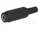 Plug; Jack 3,5mm; female; mono; with strain relief; ways: 2