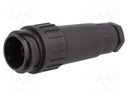 Connector: circular; plug; PIN: 9; male; w/o contacts; Series: C16-3
