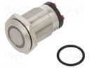 Switch: vandal resistant; Pos: 2; SPST; 10A/24VDC; IP65; OFF-ON
