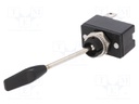 Switch: toggle; Pos: 2; SPST; OFF-(ON); 10A/12VDC; Toggle: flat; 50mΩ