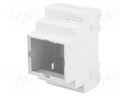 Enclosure: for DIN rail mounting; Y: 90mm; X: 52mm; Z: 65mm; ABS