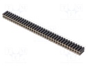 Socket; pin strips; female; PIN: 72; straight; 2.54mm; THT; 2x36