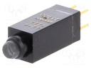 Switch: push-button; Pos: 2; SPDT; 0.1A/24VAC; Illumin: LED; red