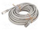 Patch cord; SF/UTP; 5e; stranded; CCA; PVC; grey; 10m; 26AWG