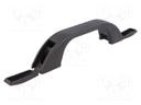Handle; Mat: polypropylene; black; H: 31.5mm; L: 140mm; W: 23.2mm