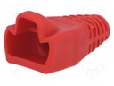 RJ45 plug boot; 6mm; Colour: red