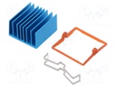 Heatsink: extruded; grilled; blue; L: 30mm; W: 30mm; H: 17.5mm