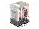 Relay: electromagnetic; DPDT; Ucoil: 24VAC; 10A/220VAC; 10A/24VDC