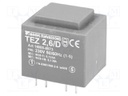 Transformer: encapsulated; 2.5VA; 230VAC; 9V; 9V; 138.9mA; 138.9mA