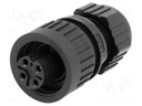 Connector: circular; plug; female; IP67; CA; PIN: 4(3+1); 3+PE; 400V