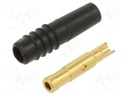 Socket; 1mm banana; 6A; 30VAC; 60VDC; black; Plating: gold-plated