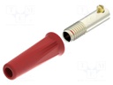 Connector: 4mm banana; socket; 36A; 30VAC; 60VDC; red; insulated