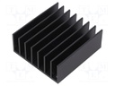 Heatsink: extruded; grilled; TO218,TO220; black; L: 61mm; W: 57.9mm