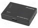Switch; HDCP 2.2,HDMI 2.0; black; Number of ports: 4; 0.8m; ABS