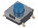 Microswitch TACT; SPST-NO; Pos: 2; 0.05A/24VDC; SMT; none; 2.55N
