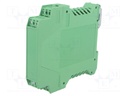 Enclosure: for DIN rail mounting; polyamide; green; terminals: 12