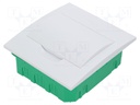 Enclosure: for modular components; IP40; white; No.of mod: 8; 500V