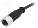 Plug; M12; PIN: 3; female; A code-DeviceNet / CANopen; 5m; straight