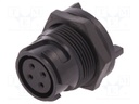 Connector: circular; socket; female; PIN: 4; Buccaneer 4000; THT