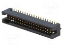 Socket; IDC; male; PIN: 40; straight; SMT; gold flash; 1.27mm
