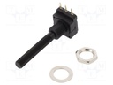 Potentiometer: shaft; single turn; 100kΩ; 100mW; THT; 6mm; plastic