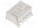 Relay: electromagnetic; DPDT; Ucoil: 12VDC; 0.3A/125VAC; 1A/30VDC
