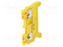Splice terminal: rail; 0.14÷2.5mm2; ways: 1; terminals: 2; yellow