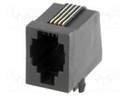 Socket; RJ9; PIN: 4; Layout: 4p4c; THT; angled