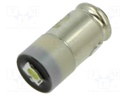 LED lamp; white cold; S5,7s; 28VDC; 28VAC; -30÷85°C; Bulb: T3 1/4