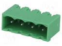 Pluggable terminal block; 5mm; ways: 4; straight; socket; male