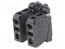 Contact block; 22mm; Harmony XB5; -25÷70°C; IP20; Contacts: NC x2
