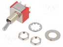 Switch: toggle; Pos: 2; DPDT; ON-ON; 2A/250VAC; 5A/28VDC; -30÷85°C