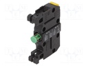 NO; 2.5A/230VAC; 4A/24VDC; 22mm; front fixing; Man.series: ST22