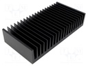 Heatsink: extruded; grilled; black; L: 100mm; W: 200mm; H: 40mm