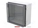 Enclosure: wall mounting; X: 300mm; Y: 300mm; Z: 180mm; CAB; grey