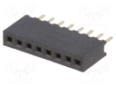 Socket; pin strips; female; PIN: 8; straight; 1.27mm; THT; 1x8; 1A