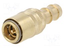 Quick connection coupling; max.15bar; Features: with valve