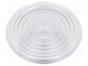 LED lens; round; Mat: PMMA plexiglass; transparent; H: 23.6mm