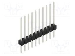 Connector: pin strips; pin header; male; PIN: 10; 2.54mm; THT; 1x10
