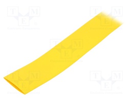 Heat shrink sleeve; polyolefine; yellow; Temp: -55÷105°C; L: 10m