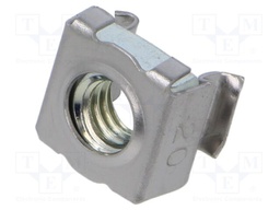 Nut; cage; M6; zinc plated steel; ISO 4042