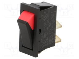 ROCKER; SPST; Pos: 2; ON-OFF; 16A/250VAC; black-red; none; 1300