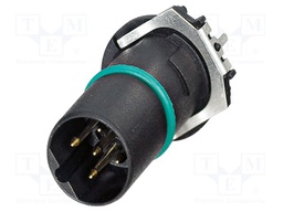 Connector: M12; contact insert; PIN: 5; 60V; straight; THR; B code