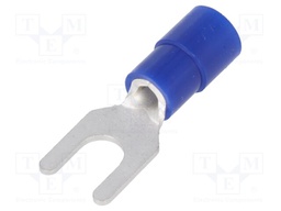 Fork terminal; M4; Ø: 4.3mm; 1.04÷2.63mm2; crimped; for cable; blue